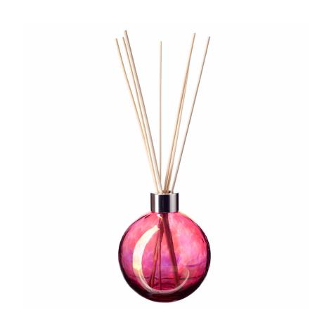 Amelia Art Glass Solid Metallic Pink Sphere Reed Diffuser