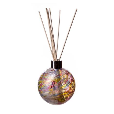 Amelia Art Glass White &amp; Multi-Colour Sphere Reed Diffuser
