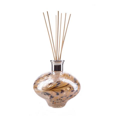 Amelia Art Glass White, Nude &amp; Gold Oval Reed Diffuser