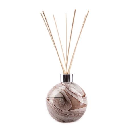 Amelia Art Glass Carnelian Marble Sphere Reed Diffuser