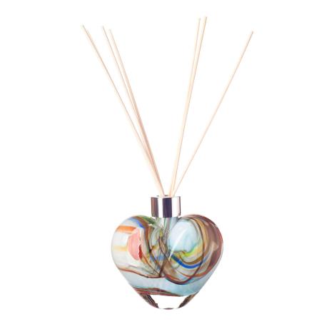 Amelia Art Glass Oceanic Rainbow Heart Reed Diffuser  £17.09