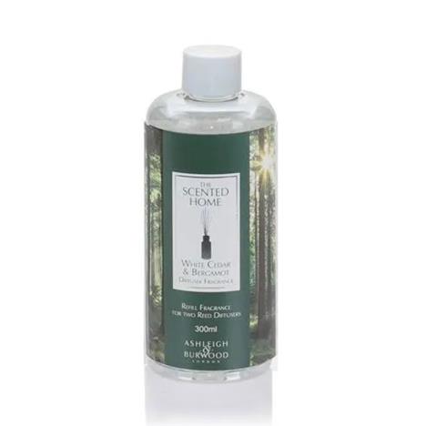 Ashleigh &amp; Burwood White Cedar &amp; Bergamot Scented Home Reed Diffuser Refill 300ml