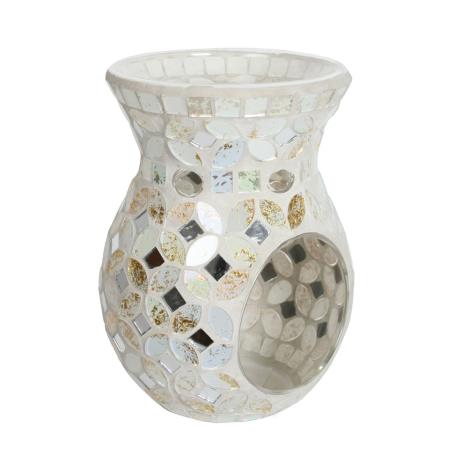 Cream & Gold Metallic Wax Melt Warmer  £11.69