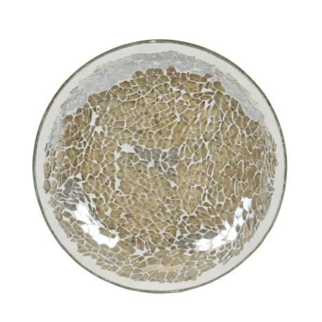 Gold Lustre Crackle Candle Plate  £4.04