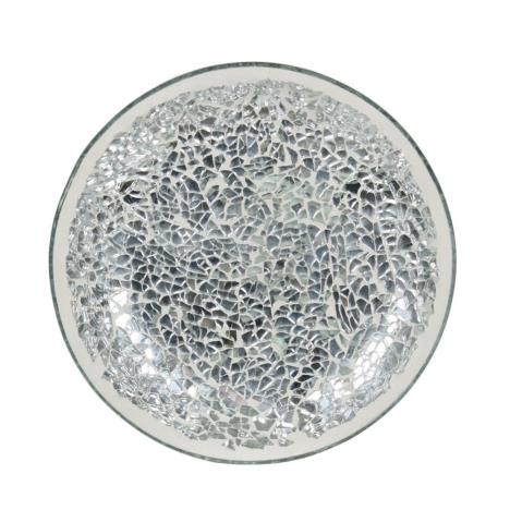 Silver Lustre Mosaic Candle Plate  £4.04