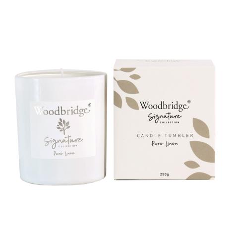 Woodbridge Pure Linen Boxed Tumbler Candle  £8.99