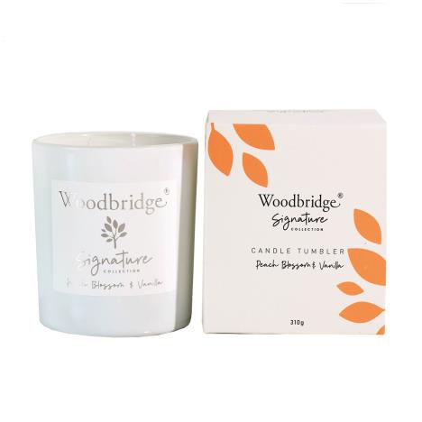 Woodbridge Peach Blossom &amp; Vanilla 2 Wick Boxed Tumbler Candle