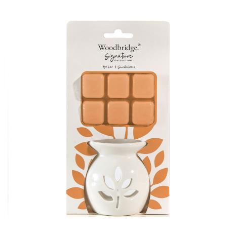 Woodbridge Amber &amp; Sandalwood Wax Melt Warmer Gift Set