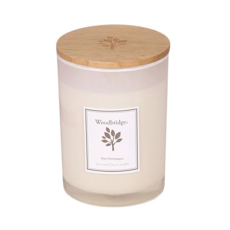 Woodbridge Pink Champagne Medium Soy Candle  £13.49