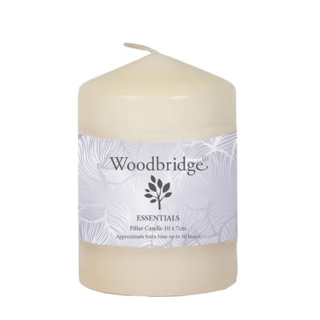 Woodbridge Ivory Pillar Candle 10cm x 7cm