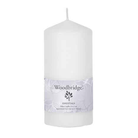 Woodbridge White Pillar Candle 15cm x 7cm  £3.14