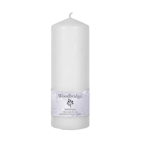 Woodbridge White Pillar Candle 20cm x 7cm  £4.94