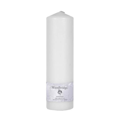 Woodbridge White Pillar Candle 25cm x 7cm