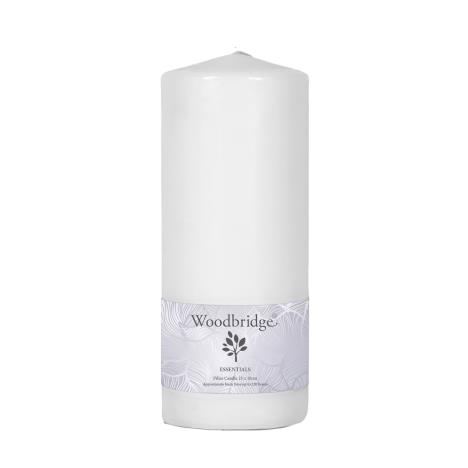 Woodbridge White Pillar Candle 25cm x 10cm