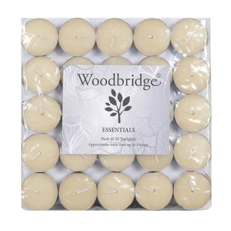 Woodbridge Ivory Unscented Tealights (Pack of 50)