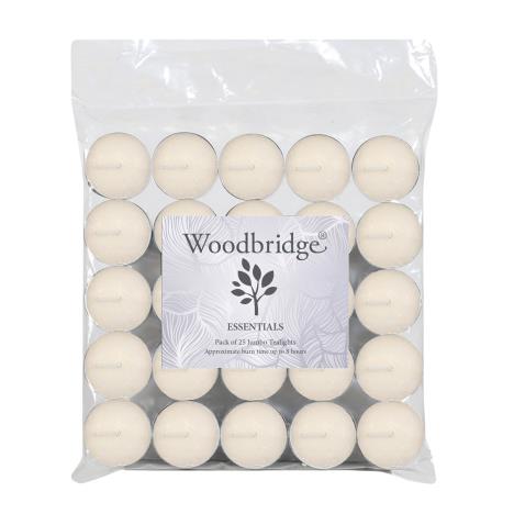 Woodbridge Ivory Unscented Long Burn Tealights (Pack of 25)  £4.04