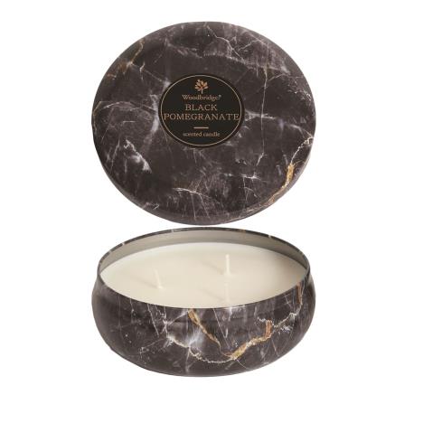 Woodbridge Black Pomegranate Marble Effect Candle